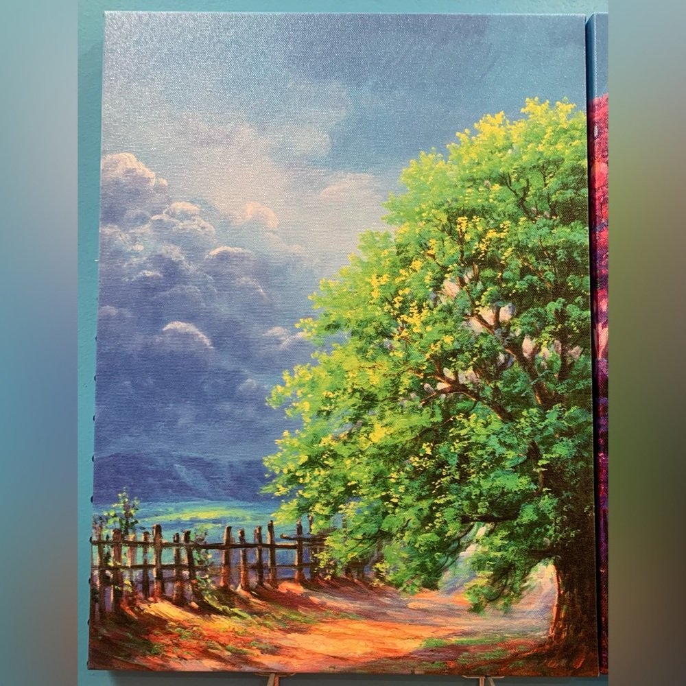 Four Change Seasons Trees Canvas Prints Wall Art for Home Decorations 16”x12” - Picture 2 of 5